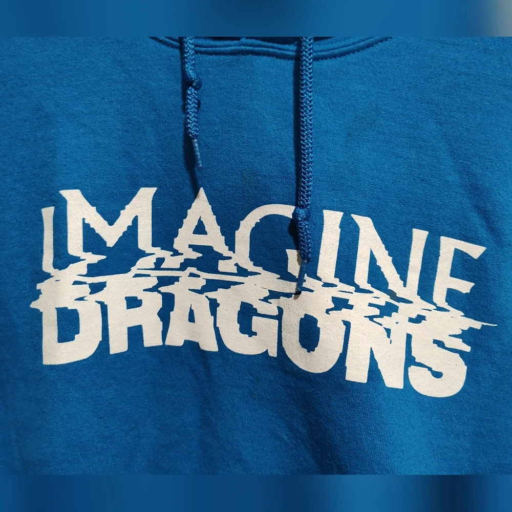 Imagine Dragons Mercury World Tour Blue Concert Hoodie, Size medium, Unisex - Picture 3 of 7